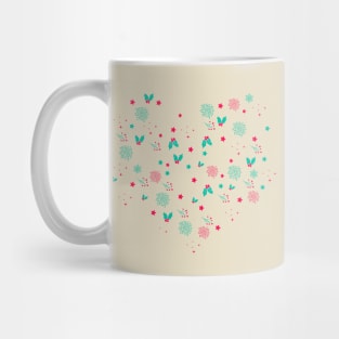 Patrón navideño con ornamentación Mug